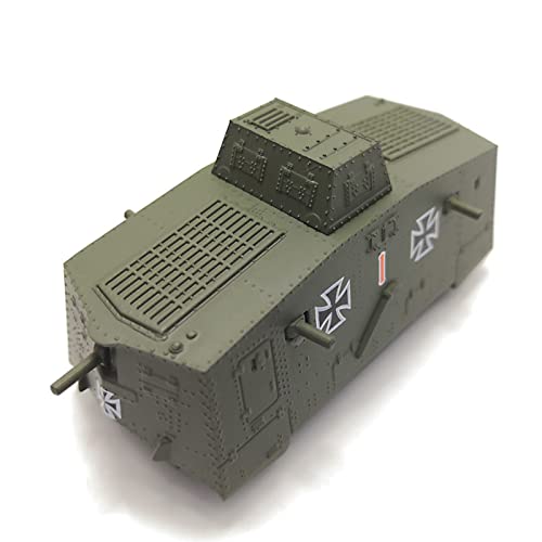WANSUPYIN 2023 Maßstab 1/100 Deutscher WWI A7V Panzer Modell Legierung Kämpfer Militär Modell Diecast Tank Modell für Sammlung von WANSUPYIN