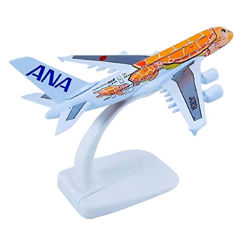 WANSUPYIN 1:400 ANA Meeresschildkröte Malerei A380 Flugzeug Modell Simulation, Orange, für Sammler und Geschenk von WANSUPYIN