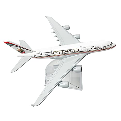 WANSUPYIN 2024 Maßstab 1/400 A380 Airways Metall Modell Legierung Modell Druckguss Flugzeug Modell für Sammlung für Etihad von WANSUPYIN