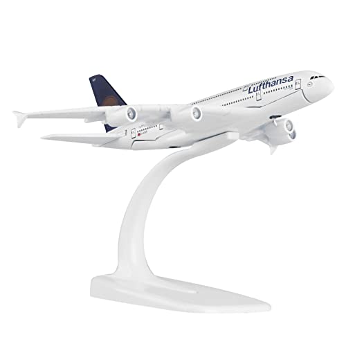 WANSUPYIN 2024 Simulation A380 Deutsch Lufthansa Airbus Zivil Airliner Modell Flugzeug Luftfahrt Modell für Sammlung Geschenk von WANSUPYIN