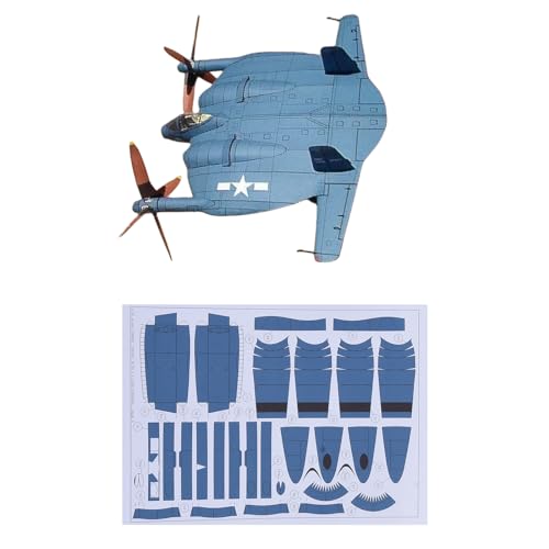 WANSUPYIN DIY Paper 1:32 American XF5U-1 Flying Pancake Fighter Aircraft Model (Unassembled Kit) von WANSUPYIN
