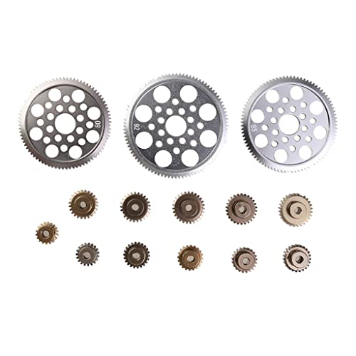 WANSUPYIN Neue 1/10 RC Modell Auto DIY Teile 14 stücke Motor Getriebe Aluminiumlegierung Zahnrad Ritzel Getriebe Set Ersatz Für Sakura CS S XIS D4 von WANSUPYIN