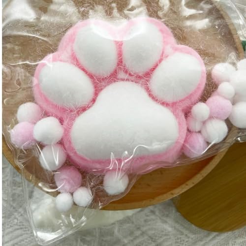 WANWEN Big Cat Paw Squishy, Cat Paw Squishy, Cute Soft Silicone Giant Cats Paw, Handmade Squishy Big Cat Paw Silicone Squeeze Toys for Stress Relief (A) von WANWEN