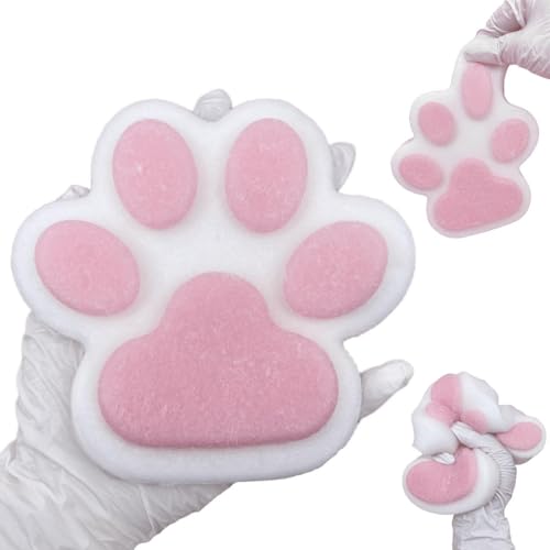 WANWEN Big Cat Paw Squishy, Cat Paw Squishy, Cute Soft Silicone Giant Cats Paw, Handmade Squishy Big Cat Paw Silicone Squeeze Toys for Stress Relief (E) von WANWEN