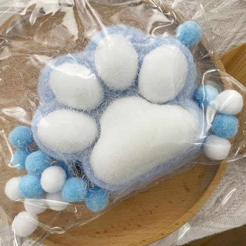 WANWEN Cat Paw Squishy Big, Jelly Handgemachtes Big Cat Paw Squeeze Toys aus Silikon, Squishy Squeeze Spielzeug zum Stressabbau, Niedliche Katzenpfoten-Quetschbälle (B) von WANWEN