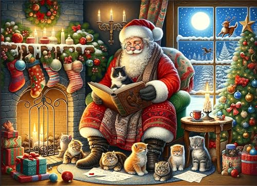 Jigsaw Adventskalender 2024, Weihnachten Santa Jigsaw Puzzles für Erwachsene 1008 Teile, 24 Tage Countdown Jigsaw Puzzle Weihnachtsgeschenke von WAPAG