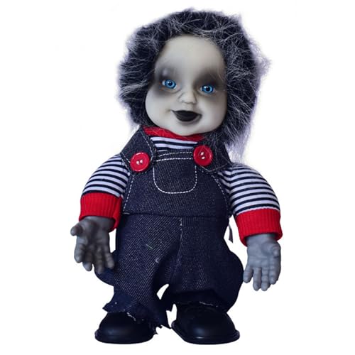 WASTEBIN Elektrische GhostDoll CreepyWalking Spielzeugfigur Neuheit Gadget Halloween Requisiten Horrorpuppe Spukzimmerdekoration von WASTEBIN