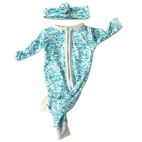 WASTEBIN Kleidungs Outfits 18-Zoll Neugeborene Strampler Babykleidung Stirnband Set von WASTEBIN