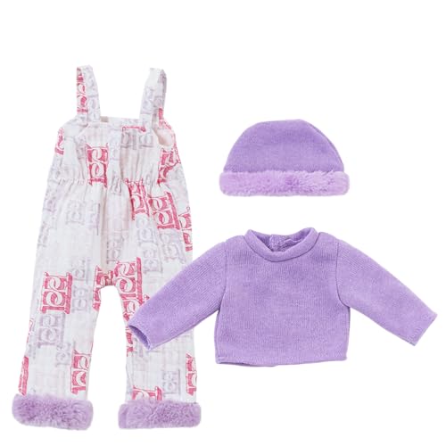 WASTEBIN Lavendel Pyjama Outfit Für 18-Zoll Puppen Mit Hübschen Plüsch Welpenhausschuhen Accessoire Für Den Täglichen Gebrauch Und Heimdekoration von WASTEBIN