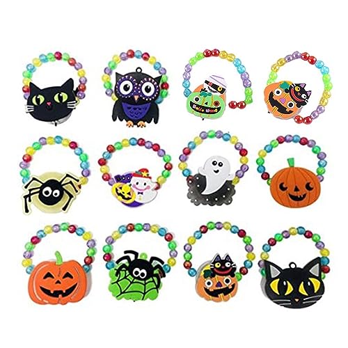 WASTEBIN Leuchtendes Perlenarmband Halloween Armband Spielzeug Kleinkind Mädchen Outdoor Sommernacht Zum Spielen Urlaub Party Flohmarkt Supp von WASTEBIN