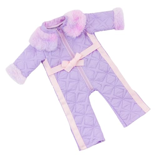 WASTEBIN Winter Langer Mantel Overall Für 18/16 Zoll Mädchen Puppen Schleife Outfit Daunenmantel Schleife Winter Outfit Langer Mantel von WASTEBIN