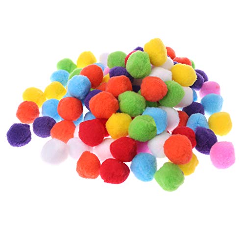 WATERBELINE 100 Stück Weiche Runde Bastel Pompoms Kugel Gemischte Farben 40 Mm Weiche Runde Bastel Pompoms Kugel von WATERBELINE