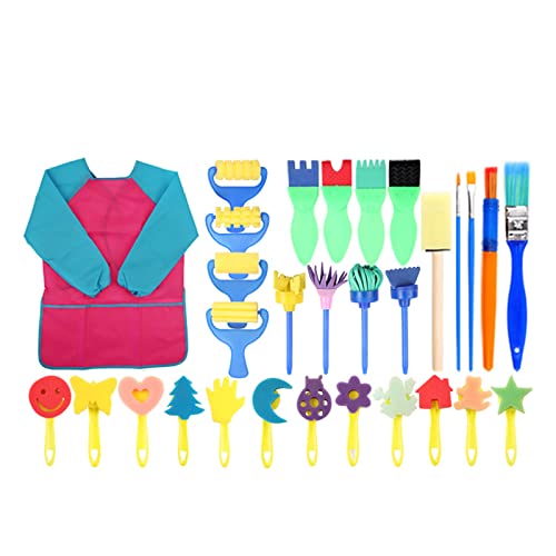 WATERBELINE 30-teiliges Waschbares Fingerfarben Set Malspiel Werkzeug Spielzeug Heimaktivität Frühe Bildung Waschbares Fingerfarben Set Für Kleinkinder von WATERBELINE