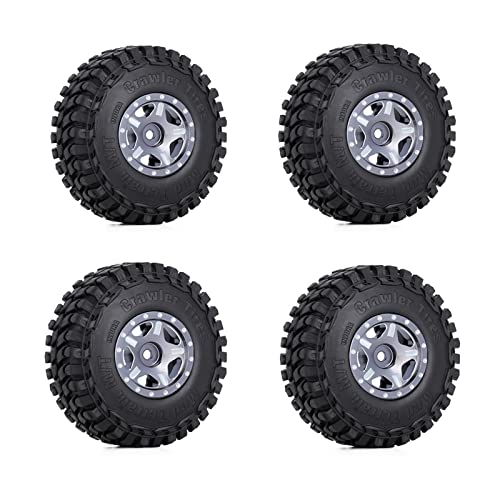 WATERBELINE 4PCS Scx24 Reifen Und Crawler Auto SCX24 Rad Reifen 90081 AXI00001 AXI00002 Geprägte Reifen Scx24 90081 von WATERBELINE