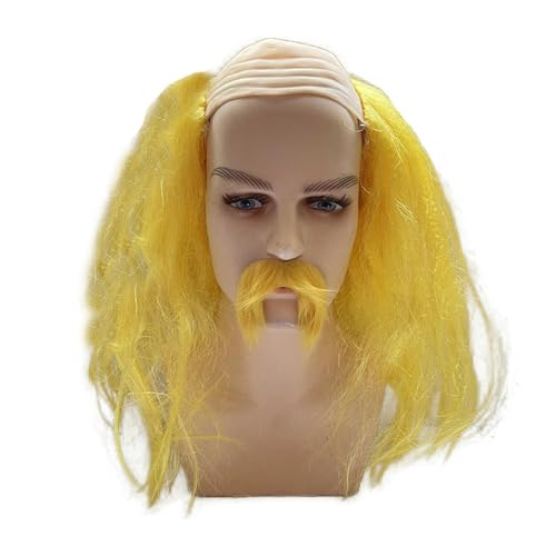 WATERBELINE Wigs Cosplay Kahle Haarige Kopfbedeckung Kahlen Mann Für Rollenspiele Kostümpartys Lustiger Anbieter Wigs Thema von WATERBELINE