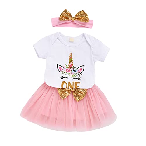 WATIIFUFU 1 Satz Mädchenröcke Einhorn-tutu-kleid Partykostüm Cosplay-kleidung Geburtstagsoutfit Für Mädchen Rosa von WATIIFUFU