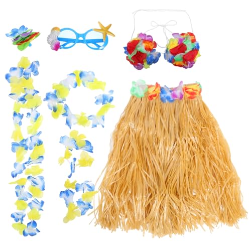 WATIIFUFU 1 Set Hawaiianischer Hula Hawaiian Grasrock Hawaiianische Themenparty Dekorationen Hawaiianischer Rock Für Frauen Hula Rock Hawaii Dekorationen Für Party Strand Motto von WATIIFUFU