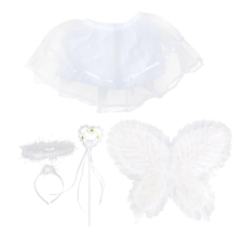 WATIIFUFU 1 Set Schmetterlingsflügel Set Kinderkleidung Mädchenkleider Formelle Kleidung Mädchen Outfits Feenkleid Mädchenkleid Darbietungsanzug Kinderfeenflügel Cosplay Kostüm von WATIIFUFU