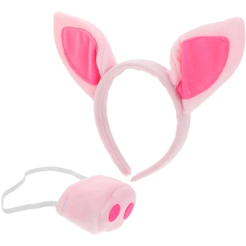 WATIIFUFU 1 Set Stirnband Set Tier Cosplay Kostüm Performance Requisiten Deko Tiere Kostüm Stirnband Requisiten Tierkostüm Stirnbänder Kostüm Requisiten Rollenspiel Nase Tierohren von WATIIFUFU