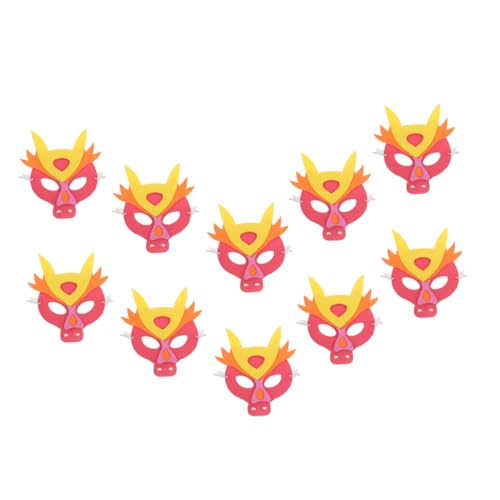 WATIIFUFU 10 Stück Kinder Jahr Des Drachen Maske Festival Maske Drachenmaske Requisiten Dekorative Maske Cosplay Maske Für Kinder Maske Requisite Für Kinder Tiere Maske Für Party von WATIIFUFU
