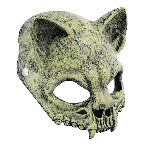 WATIIFUFU 1Stk Halloween-Schädel-Maske Cosplay-Maske für Halloween-Männer Horror-Gesichtsabdeckung Streich halloween costume halloween kleidung Kostüm Maske Halloween-Maske PU-Schaum Yellow von WATIIFUFU