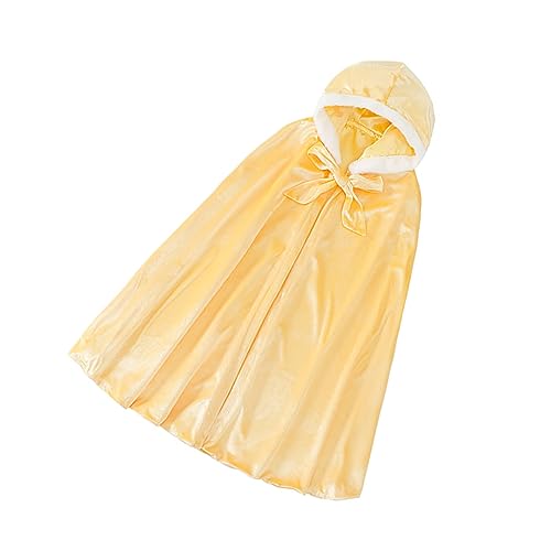 WATIIFUFU 1Stk Umhang für Kinder Kinderkostüm Maskeradekostüm Kostüme für Mädchen Cosplay-Mantel Kinderkleid Halloween Costume Halloween Kleidung Kinderzubehör Kinder Umhang Baumwolle Yellow von WATIIFUFU