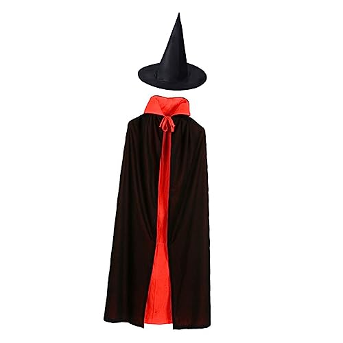 WATIIFUFU Cosplay-umhang-set für Erwachsene Schwarz/rot Vampirumhang für Halloween Bühnenauftritt Partykostüme von WATIIFUFU