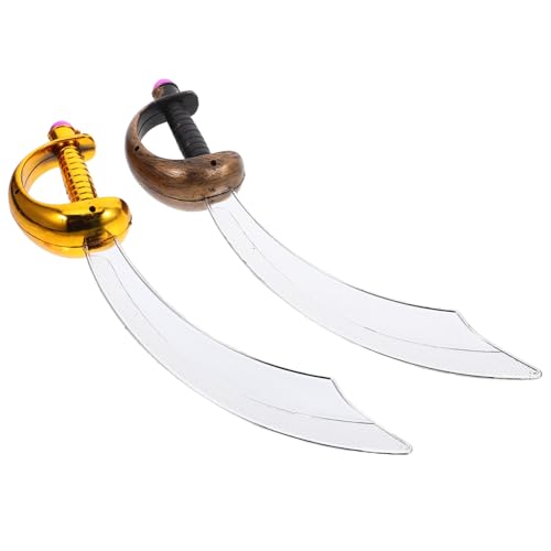 WATIIFUFU 2 Stück Piratenschwerter Kunststoff für Kostümparty Halloween Verkleidung Realistisch Gebogenes Piratensäbel Zubehör für Fantasievolles Rollenspiel und Kindergeburtstag WATIIFUFU 2 Stück Piratenschwerter Kunststoff für Kostümparty Halloween Verkleidung Realistisch Gebogenes Piratensäbel Zubehör für Fantasievolles Rollenspiel und Kindergeburtstag von WATIIFUFU