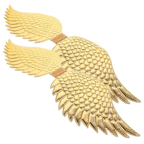 WATIIFUFU 2 Stück Teiliges Goldene Flügel Kostümzubehör für Bühnenauftritte Faschingskostüme Schutzengel Party Verkleidung Halloween Cosplay WATIIFUFU 2 Stück Teiliges Goldene Flügel Kostümzubehör für Bühnenauftritte Faschingskostüme Schutzengel Party Verkleidung Halloween Cosplay von WATIIFUFU