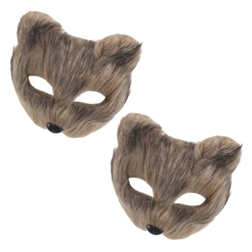 WATIIFUFU 2 Stück Tiermaske Maskerade Partymaske Fuchsmaske Für Cosplay Maskerademaske Cosplay Maske Fuchsmaske Für Karneval Fuchsmaske Für Kostümparty Kostümparty Maske Aus Fleece von WATIIFUFU