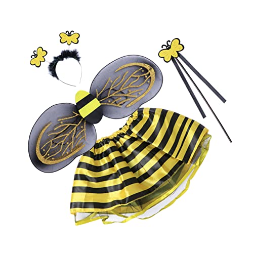 WATIIFUFU Bienenkostüm Feenkleid Tutu-set Stirnband Für Jungen Und Mädchen Mädchen Prinzessin Fee Kostümparty von WATIIFUFU