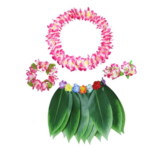 WATIIFUFU 5 Stück 1 Satz hawaiianische Leis blumengirlande künstlich künstliche blumengirlande Bekleidung hawaiianische Blumenkette hawaiianische Girlande Luau Partydekorationszubehör Rosa von WATIIFUFU