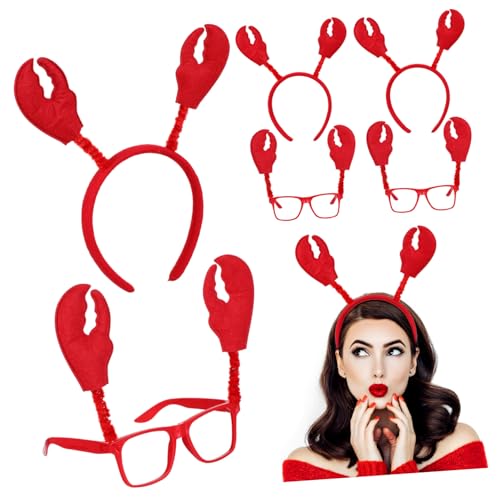 WATIIFUFU 6 Sätze Karneval Krabben Stirnband und Brille Kostüm Requisiten für Halloween Fasching Kostümparty Fotoaccessoire WATIIFUFU 6 Sätze Karneval Krabben Stirnband und Brille Kostüm Requisiten für Halloween Fasching Kostümparty Fotoaccessoire von WATIIFUFU