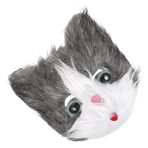 WATIIFUFU Anime Cosplay Masken Karneval Plüsch Katzenkopfmaske Maskerade Pelzige Partybedarf Katzenkopfmaske Katzen Neuheitsmaske Maske Katzenkostümmasken Kostümpartyzubehör Katzenmaske von WATIIFUFU