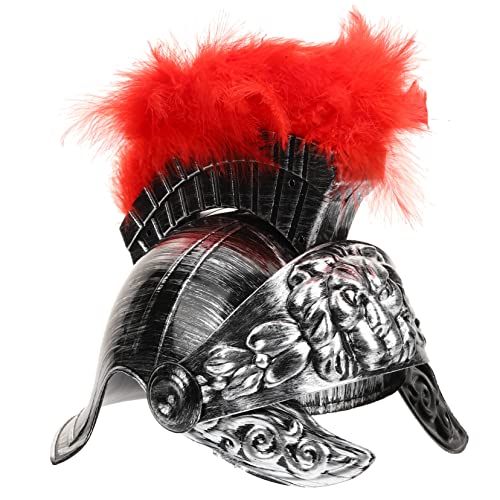 WATIIFUFU Antiker römischer Kriegerhut Halloweenkostüm Piratenkostüm -Helm Bierhelm Halloween Costume Halloween Kleidung römischer Soldatenhelm Römerhelm für Erwachsene Plastik Silver von WATIIFUFU