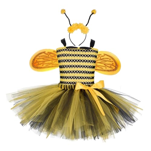 WATIIFUFU Bienenkostüm Kleid mit Flügeln und Haarreif Tüllrock für Mädchen Jahre Atmungsaktives Weiches Gauze partyoutfit für Karneval Verkleidung Geburtstag und Bühne WATIIFUFU Bienenkostüm Kleid mit Flügeln und Haarreif Tüllrock für Mädchen Jahre Atmungsaktives Weiches Gauze partyoutfit für Karneval Verkleidung Geburtstag und Bühne von WATIIFUFU