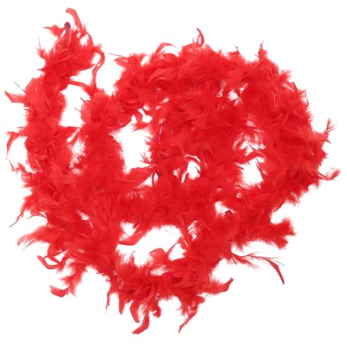 WATIIFUFU Boa-Schal Halloween Party Halloween Dekoration weinachtendecor bastel Materialien Home Decor Boas verkleiden Boa-Zubehör Bühnenboa DIY-Boa Party-Boa-Dekorationen Partyboa Feder rot von WATIIFUFU