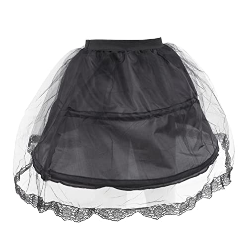 WATIIFUFU Fischgräten-Futter rock Mädchenkleid elegante Blusen für Damen Mädchen Unterrock women clothes damenbekleidung Mädchen Kleid Petticoat Cosplay Kleid Petticoat Rock Nylon Black von WATIIFUFU