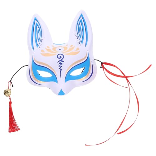 WATIIFUFU -Fuchs-Maske Fuchsmaske Fuchs für Party Fuchs für Maskeradeparty Tiermaske im japanischen Stil halber Fuchs halloween tiermasken Maskerade-Party-Maske Cosplay-Partymaske PVC von WATIIFUFU