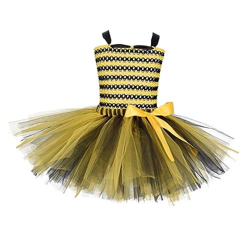 WATIIFUFU Gazerock für Mädchen bee costume Bienenkleid Marienkäfer-Stirnband Feen-Tutu-Rock Party-Cosplay-Kostüm Mädchen Tüllrock Tutu-Rock für Röcke für Mädchen Tüllrock für Mädchen von WATIIFUFU