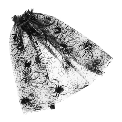 WATIIFUFU Halloween Mädchen Umhang Netzstoff Spinnenmuster Kostüm Cape für Halloween Party Verkleidung Einfach zu Tragen Sicher und Vielseitig für Fasching Karneval Cosplay WATIIFUFU Halloween Mädchen Umhang Netzstoff Spinnenmuster Kostüm Cape für Halloween Party Verkleidung Einfach zu Tragen Sicher und Vielseitig für Fasching Karneval Cosplay von WATIIFUFU