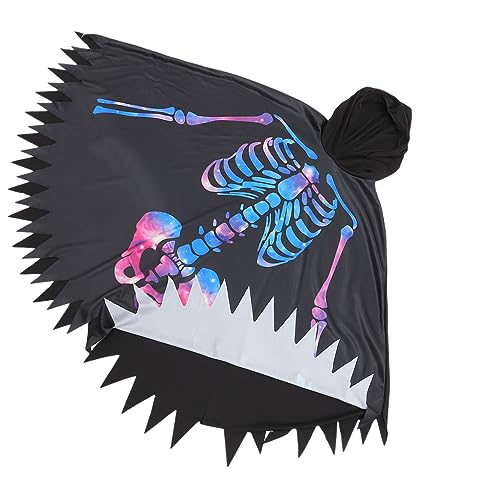 WATIIFUFU Halloween Skull Cape Kostüm Accessoires Masquerade Party Dress Up Cape Kapuze Cloak Cosplay Kostüm Halloween Requisiten Kostüm Party Prop Masquerade Cloak Carnival Cape Prop von WATIIFUFU