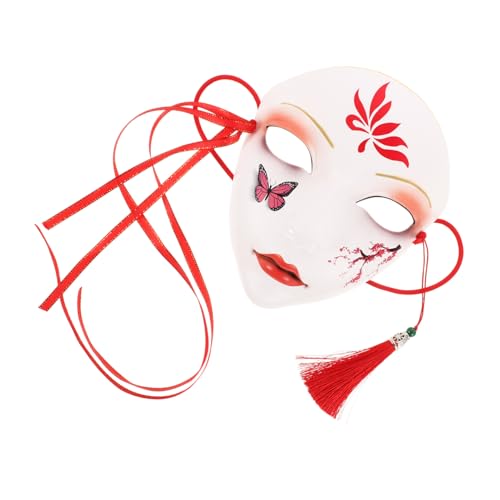 WATIIFUFU Handbemalte Masken im chinesischen Stil Fuchsmaske Anime und Maske Kimono-Masken Cosplay-Maske halloween maske halloween deko Halloween-Streichmaske Party-Gesichtsmaske Plastik von WATIIFUFU