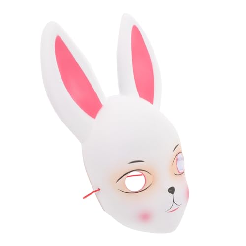 WATIIFUFU Hasenmaske halloween maske halloween-maske faschingkostüme gesichtsmaske halloween karnevals masken Ohrenschützer Party-Maske Hase dekorative Maske Hasenohrmaske Plastik Weiß von WATIIFUFU