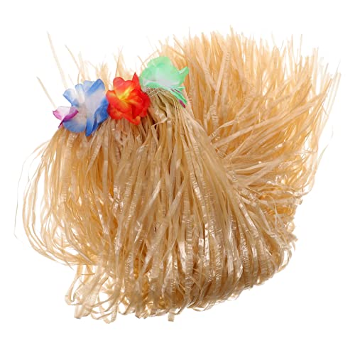 WATIIFUFU Hawaiianischer Hula Luau-Partykostüme Luau-Tanzkostüm Kostüme für Kinder Blatt-Hula-Rock Hula-Kleid hawaii outfit hawaii kleidung Hawaii-Partykostüm Performance-Grasrock Plastik von WATIIFUFU