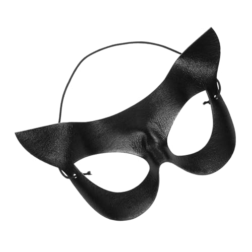 WATIIFUFU Katzenmaske Für Halloween Halbes Gesicht Schwarze Maskerademaske Für Partys Und Karneval Ideal Kostümzubehör Für Maskeraden Und Kostümpartys von WATIIFUFU