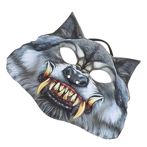 WATIIFUFU Kreative Werwolf Wolfsmaske Masken Zubehör Masken Kostüm Requisiten Maske Zähne Verkleidungsmaske Maske Wolfskostüm Tiermaske Festivalmaske Requisiten Halloween Gruselige von WATIIFUFU