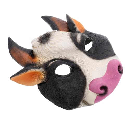 WATIIFUFU Kuhmaske Halloween-Maske lustige masken Scherzartikel Maske Masken für Partys Komische Maske Zubehör für Partykostüme Halloween-Party-Requisite Kostüm Maske Tiermasken Emulsion von WATIIFUFU