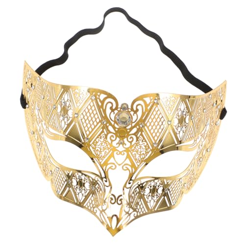 WATIIFUFU Maskerade Party Maske Mit Strassdekoration Halbes Gesicht Metallmaske Für Damen Ideal Für Karneval Fasching Cosplay Und Festliche Anlässe Elegantes Party Accessoire von WATIIFUFU