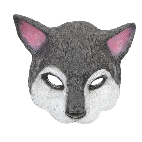 WATIIFUFU Party Frau Kostüm Kinder Masken Pu Halbgesicht für Fox Kostümpartymaske Geburtstag Maskerade Foxes Maske für Cover Cosplay Füchse Halloween Kreative Tiere Krippenkostüme von WATIIFUFU